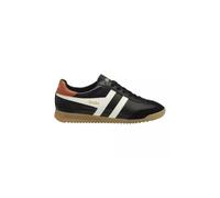 Gola Torpedo Leather Men's 80S Gum Sole Wingflash Brandin Trainers (Black White, UK 6)