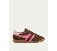 Gola Torpedo Suede Colour Block Trainers Brown Mix