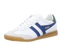 Gola Unisex's Torpedo Leather Sneaker, White Marine Blue Evergreen, 9 UK
