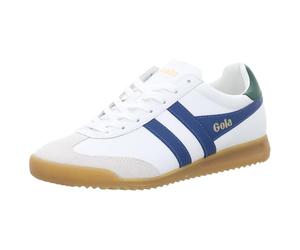 Gola Unisex's Torpedo Leather Sneaker, White Marine Blue Evergreen, 9 UK
