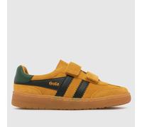 Gola Viper Junior Trainers in Yellow & Black, Suede, Size: 2 UK 2