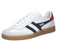 Gola Viper Leather Women's White Trainers, White Navy Red Gum, 10 UK