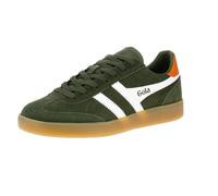 Gola Viper Suede Lace Up Sneakers, Dark Khaki White Moody Orange Gum, 6 UK