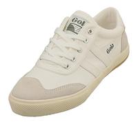 Gola Badminton Womens Fashion Trainers in Off White Green - 7 UK