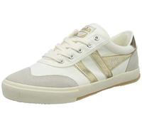 Gola Women's Badminton Sneaker, Off White/Gold, 8 UK