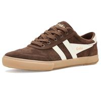 Gola Womens Badminton Suede, Dark Brown/Off White/Gum, 10