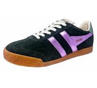 Gola Women's Elan Glitz Suede Sneakers, Dark Khaki/Lilac/Green Mist, 7