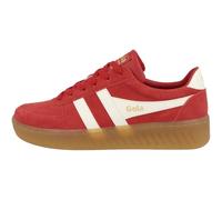 Gola Women's Grandslam Suede Sneaker, Red/Off White/Gum, 4 UK