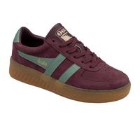 Gola Women's Grandslam Suede Sneaker, Windsor Wine/Green Mist/Gum, 3 UK