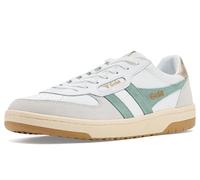 Gola Women's Hawk Sneakers, White/Green Mist/Gold, 9.5