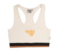 Gola Women's Logo Print Jacquard Trim Crop Top in Ecru | Size: Large Gola Ecru L