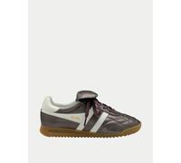 Gola Women's Stadium '86 Leather Stripe Trainers Silver Mix