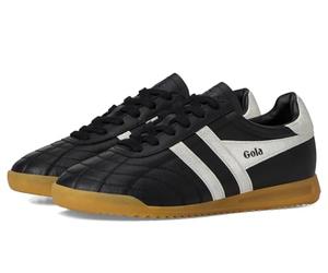 Gola Women's Stadium Sneaker, Black/Silver, 5 UK