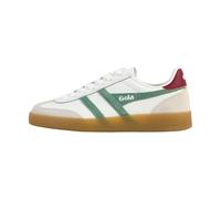 Gola Viper Leather CLB744 Womens Fashion Trainers Wht/Green Mist/Cerise/Gum Standard Fit 5