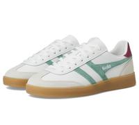 Gola Viper Leather CLB744 Womens Fashion Trainers Wht/Green Mist/Cerise/Gum Standard Fit 5
