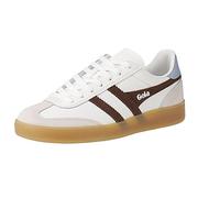 Gola Womens Viper Leather, White/Dark Brown/Air/Gum, 7