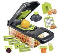 GOLAA New Premium All-in-1 Vegetable Chopper - Manual Mandoline, Multi Veggie & Fruit Chopper, Potato Dicer, Onion Slicer, Garlic Mincer, Chip Cutter & Julienne Grater for Home Kitchen