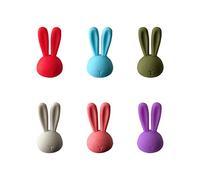 Golandstar Cartoon 3D Rabbit Model Glass Marker 6pcs Set Silicone Drink Wine Beer Glass Markers Charms Tags