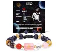 GolbalJew - Zodiac Bracelets for Women 12 Constellation Healing Crystal Bead Bracelet Zodiac Gift Spiritual Watch, Mediano, Stone, No Gemstone