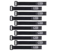 Golberg Paracord Fasteners - 9.25 Inch x 3/4 Inch - Premium Fastener for securing Your 550 Paracord and Parachute Rope, Bundle Wires and Cables - (10 Pack, Black)