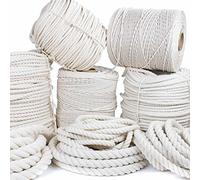 GOLBERG Twisted 100% Natural Cotton Rope - White Cotton Rope - (3/4 Inch x 25 Feet)