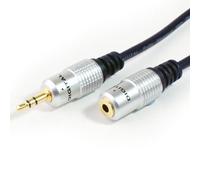Gold 0.5M 3.5mm Jack Plug To Female Stereo Cable Headphone Extension Audio Lead