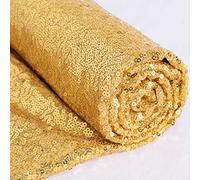 (Gold) - 0.9m 1 Yards Gold Sequin Fabric, By the Yard, Sequin Fabric, Tablecloth, Linen, Sequin Tablecloth, Table Runner