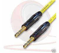 Gold 1/4" Jack to 1/4" Jack Lead. Van Damme Cable. TRS NP3X-B. Stereo 3m 5m 10m.