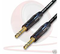 Gold 1/4" Jack to 1/4" Jack Lead. Van Damme Cable. TRS NP3X-B. Stereo 3m 5m 10m.