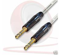 Gold 1/4" Jack to 1/4" Jack Lead. Van Damme Cable. TRS NP3X-B. Stereo 3m 5m 10m.