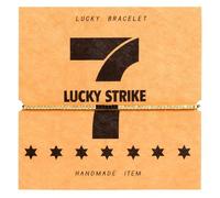Gold 1.6mm Lucky Strike Bracelet Gift for New Beginnings,Small Funny Bracelets for Anxiety Relief,For Your Next Chapter