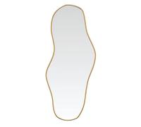 vidaXL Wall Mirror Gold 100x45 cm - Minimalistic Vanity Mirror for Bathroom, Bedroom, Hallway, Living Room - Durable PVC Frame