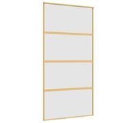 (gold, 102.5 x 205 cm/frosted) vidaXL Sliding Door Inner Glass Door Sliding Barn Door Aluminium and ESG Glass