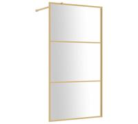 (gold, 115 x 195 cm) vidaXL Walk-in Shower Wall with ESG Glass Bathroom Screen Shower Partition