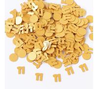 Gold 11th Birthday Table Confetti with Circles - Pearlescent Card Decorations for Age, Bday, Anniversary or Milestone Party - Scatter or Sprinkle