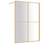 (gold, 140 x 195 cm) vidaXL Walk-in Shower Wall with ESG Glass Bathroom Screen Shower Partition