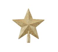 (Gold, 15cm) Christmas Tree Top Star Decorations, Shiny Gold Powder, Five-Pointed