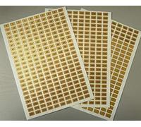 Gold 16x10mm Consecutive, Sequential Number Sequence Labels, Numbering Stickers, from 1-500