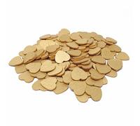Gold 18mm Love Hearts Wooden Shabby Chic Craft Scrapbook Vintage Hearts (500)