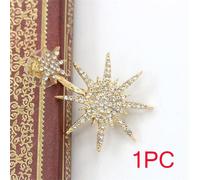 (Gold, 1PC) Full Rhinestones Diamond Crystal Stars Snow Hanging Punk Style Stylish Modern Luxury Stud Earring Women Jewelry