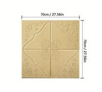 (gold, 1pcs 35*35cm) 1/5/10Pcs 35*35cm Ceiling Roof Self-adhesive Warm Bedroom 3d Three-dimensional Wall Attached To The Background Wall