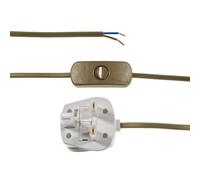 Gold 2 Core With Plug & In Line Switch 2.5m Long