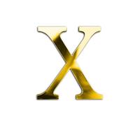 Gold 20cm Large Size Thickened 3D Acrylic Mirror Letters - Free Combination Self Adhesive Plexiglass Mirrors - DIY Safety Wall Stickers Decor Letter X