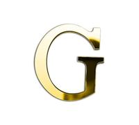 Gold 20cm Large Size Thickened 3D Acrylic Mirror Letters - Free Combination Self Adhesive Plexiglass Mirrors - DIY Safety Wall Stickers Decor Letter G