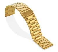 (gold, 20mm) 16/18/20/22/24 mm Quick Release Replacement Watch Band Premium Solid Stainless Steel Metal Bracelet Men's Watch Strap