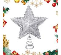 Gold 24cm Sparkly PVC Christmas Tree Top Star for Top of Christmas Tree - Home Decoration Supplies