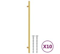 (gold, 320 mm/ 10 pcs) vidaXL Cabinet Handles Door Handles Furniture Drawer Pull Stainless Steel