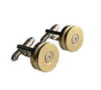 Gold 338 Brass Bullet Cufflinks with Velvet Presentation Gift Bag - Handmade in The UK…