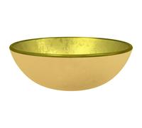 vidaXL Basin Bathroom Furniture Sink Washroom Wash Basin Powder Room Cloakroom Toilet Washing Sink Bowl for Vanity Cabinet Tempered Glass Gold