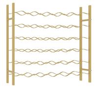 Vidaxl Wine Rack For 36 Bottles Gold Metal, Gold